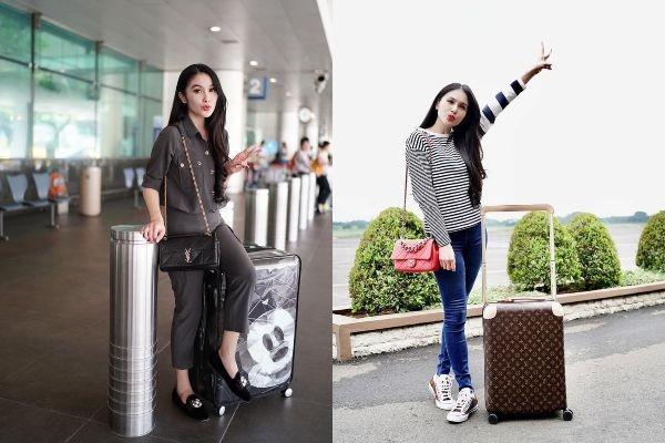 11 Potret Outfit Liburan Mewah Sandra Dewi, Bawa Koper Branded!