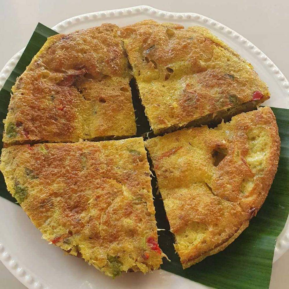 telur dadar sawi putih (instagram.com/pebiruswin)