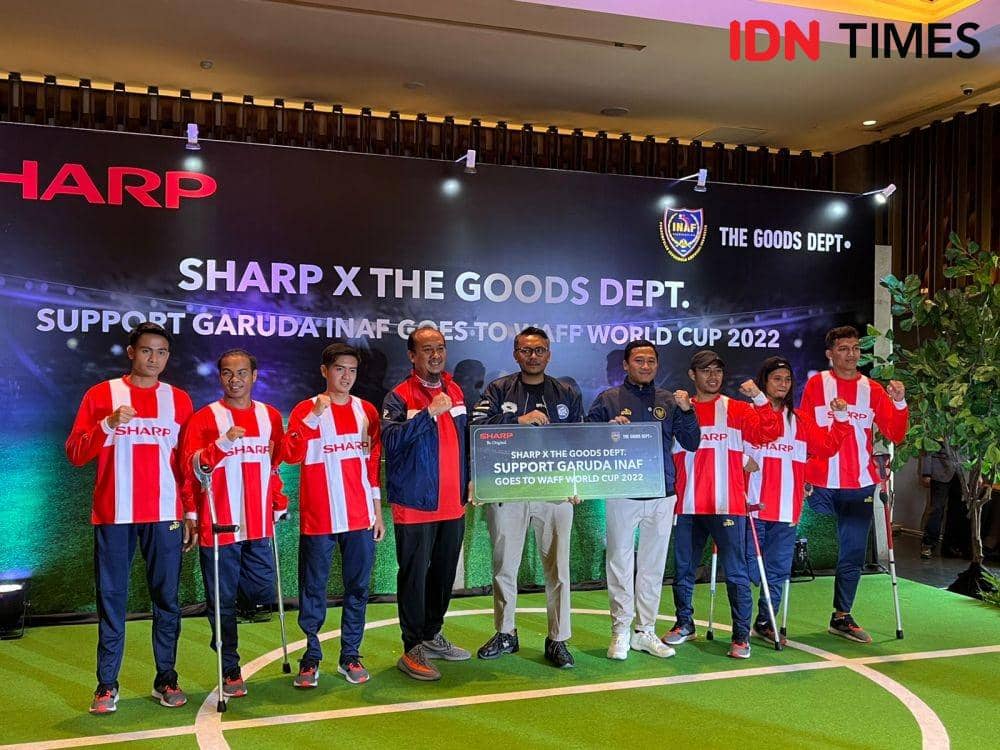 Timnas Amputasee Indonesia menerima bantuan dana dari Sharp dan The Goods Dept (IDN Times/Margith Juita Damanik)