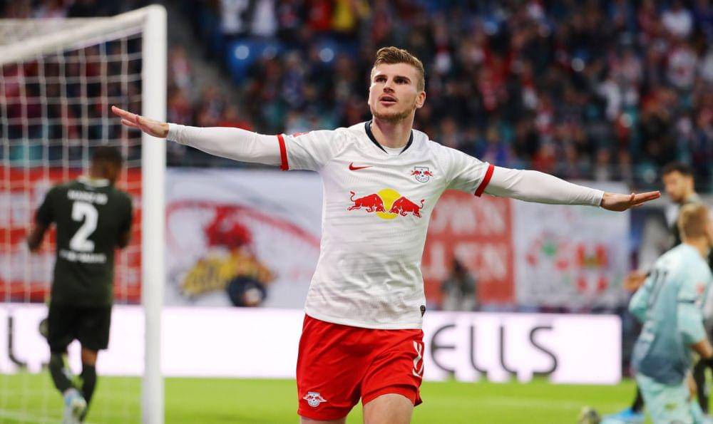 Timo Werner saat membela RB Leipzig. (twitter.com/RBLeipzig_EN)