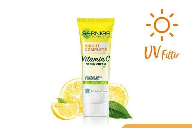 Garnier Bright Complete Vitamin C Serum Cream (shopee.co id/garnierindonesia)