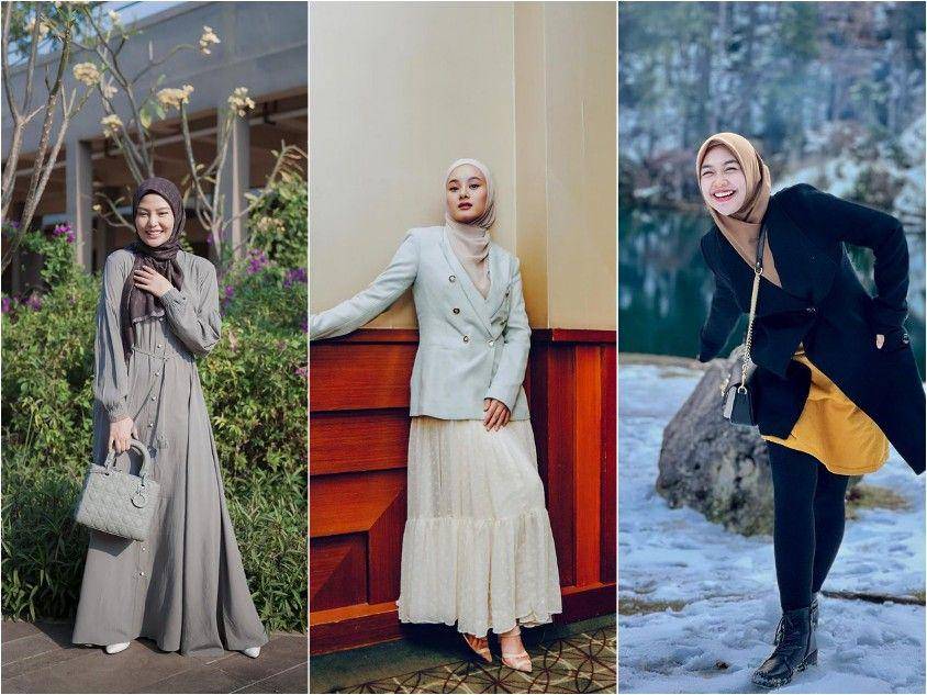 ilustrasi outfit muslimah (instagram.com/daraarafah I dindahw I riaricis1795)