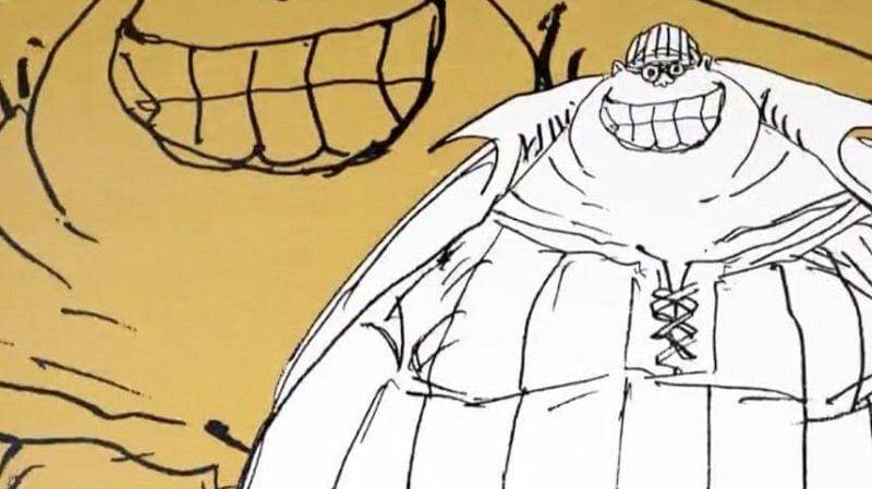 Sketsa Lucky Roux One Piece. (Dok. Toei Animation/One Piece Film Red)