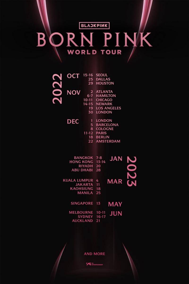 jadwal world tour BLACKPINK bertajuk BORN PINK (twitter.com/BLACKPINK)