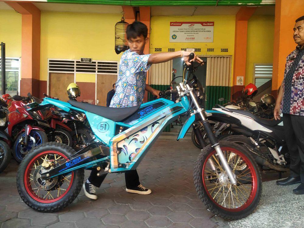 Motor trail listrik buatan siswa SMK Nasional Malang. IDN Times/Alfi Ramadana