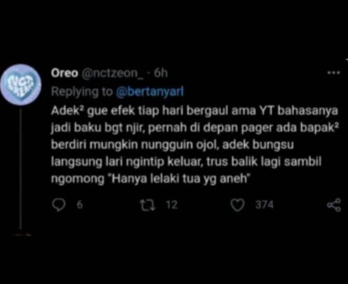 celotehan adik penuh kepolosan (twitter.com/oreo)