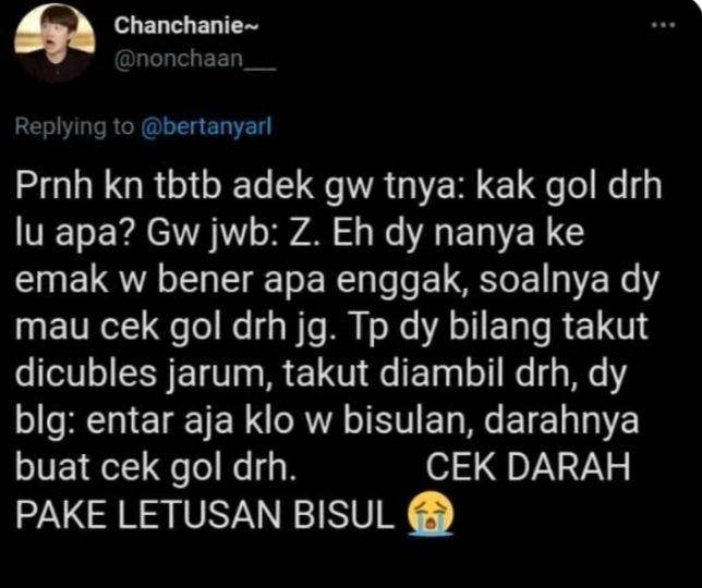 celotehan adik penuh kepolosan (twitter.com/nonchaan)