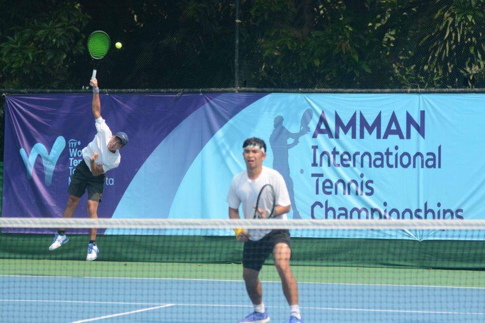 Christopher Rungkat/Nathan Anthony Barki di ITF M15 Jakarta 2022 (dok. Tenis Indonesia)