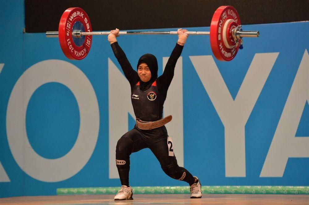Siti Nafisatul Hariroh rebut medali emas dari Islamic Solidarity Games 2021. (dok. Konya 2021)