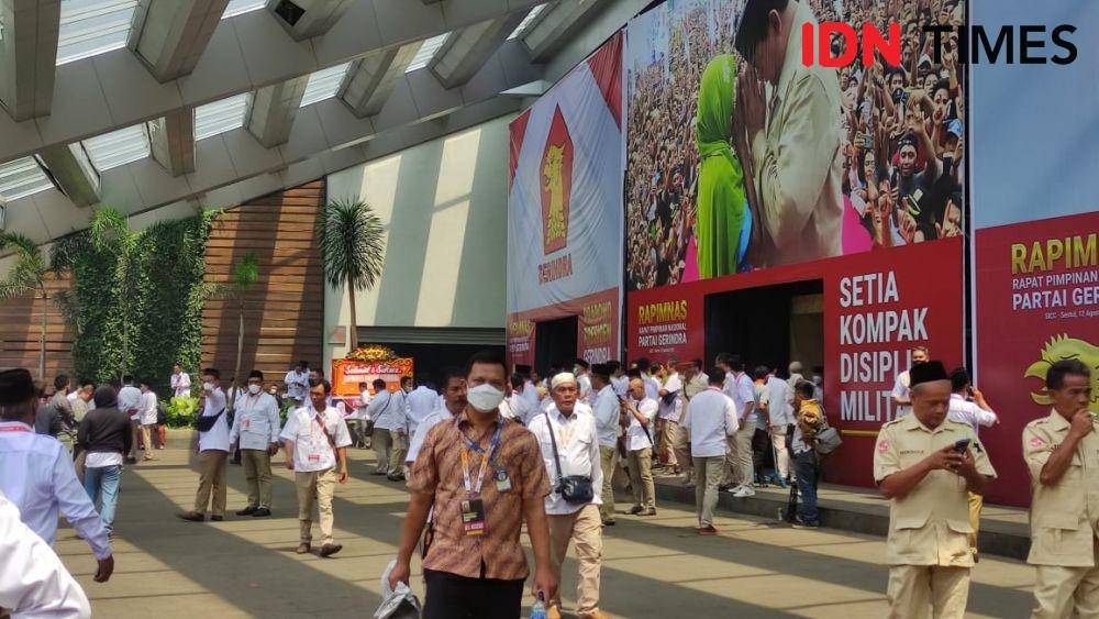 Rapat Pimpinan Nasional (Rapimnas) Partai Gerindra 2022 di Sentul International Convention Center (SICC), Bogor, Jawa Barat (IDN Times/Yosafat Diva Bayu Wisesa)