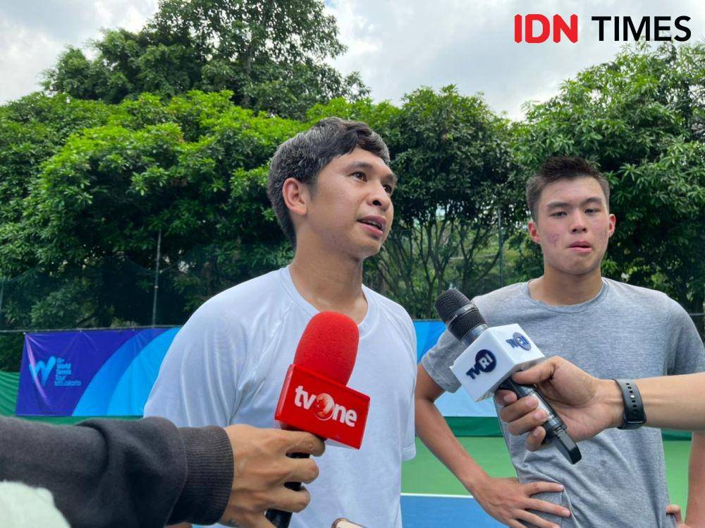 Christopher Rungkat/Nathan Anthony Barki di ITF M15 Jakarta 2022 (IDN Times/Margith Juita Damanik)