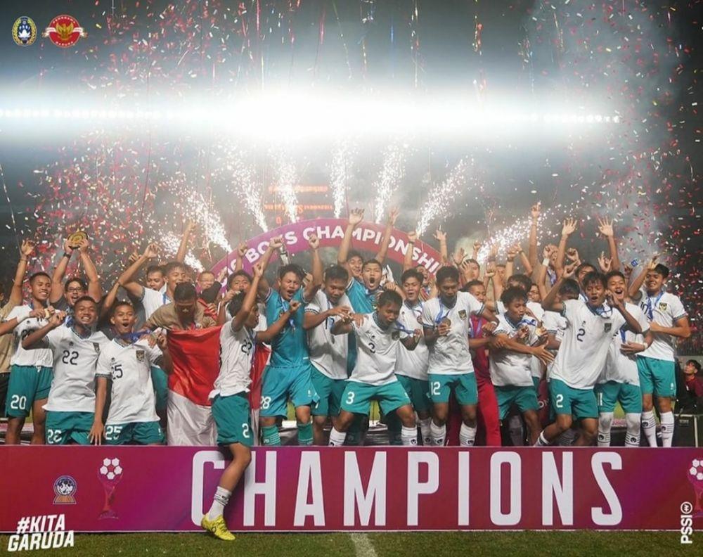 Timnas Indonesia memenangkan gelar juara Piala AFF U-16 2022 (Instagram.com/pssi)