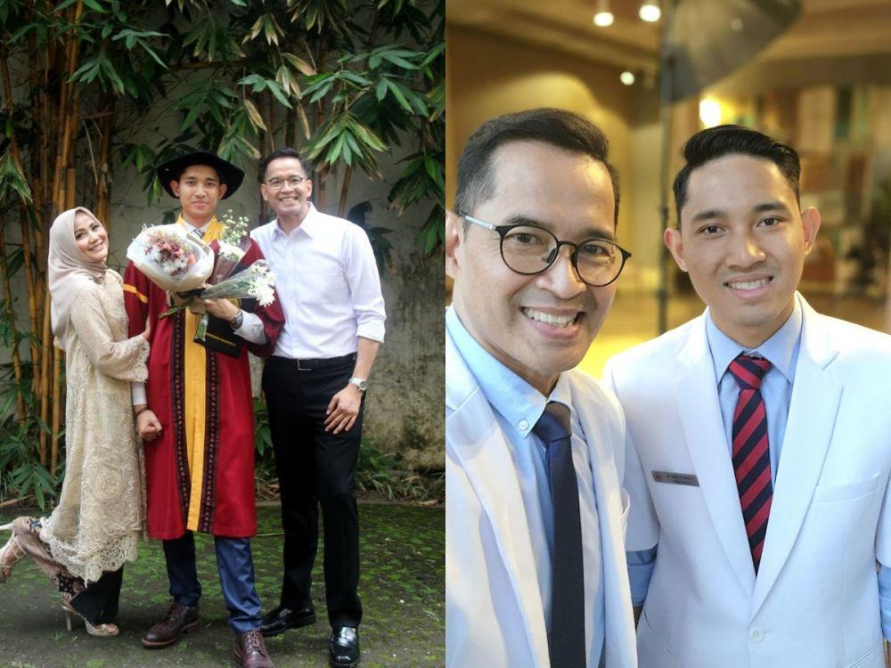 10 Potret Dokter Boy Mendampingi Sang Putra Wisuda dan Sumpah Dokter