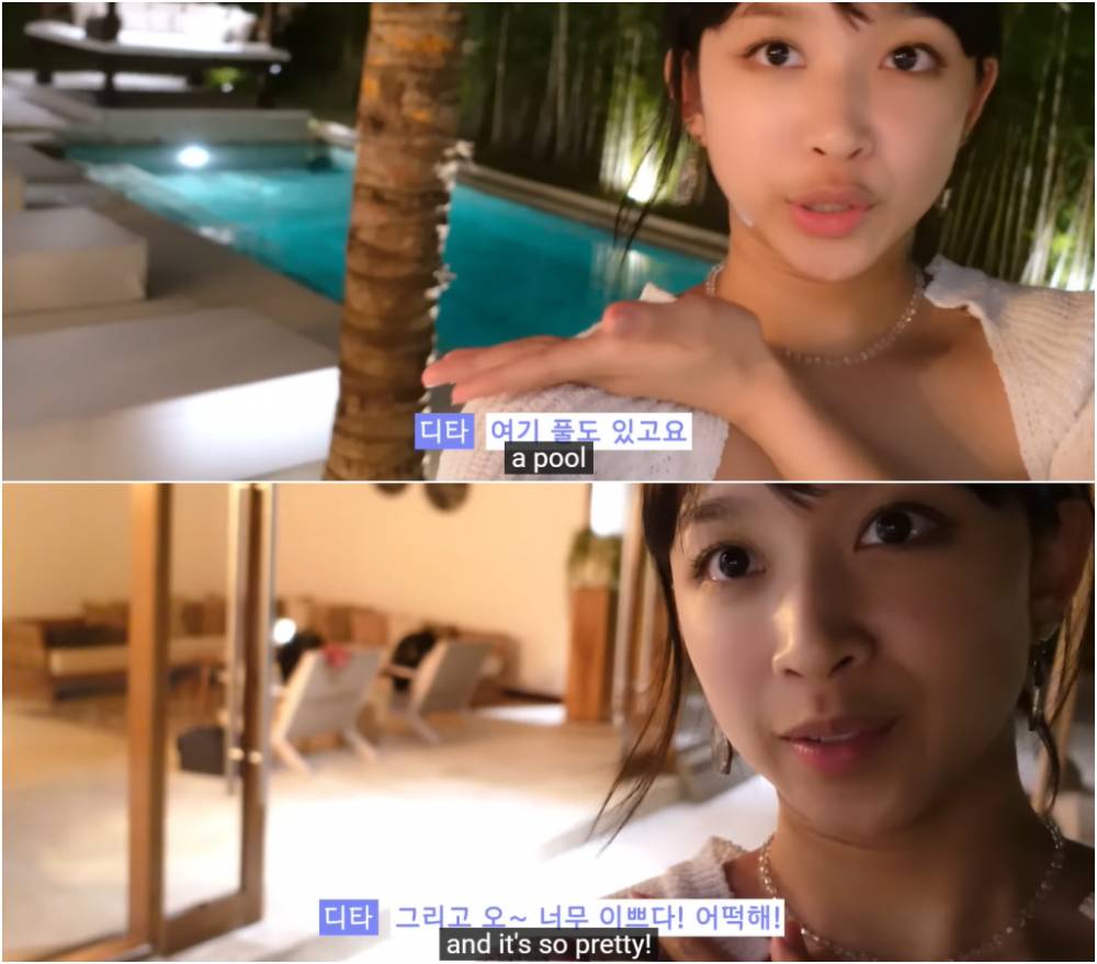 momen Dita SECRET NUMBER saat mengunjungi Bali, Indonesia (youtube.com/SECRET NUMBER)