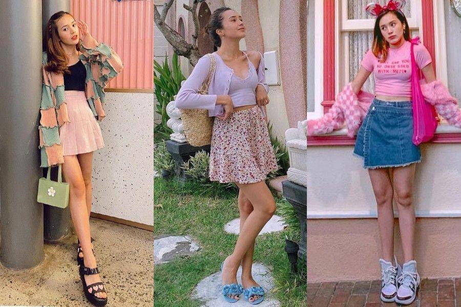 koleksi mini skirt ala Beby Tsabina (instagram.com/benytsabina)