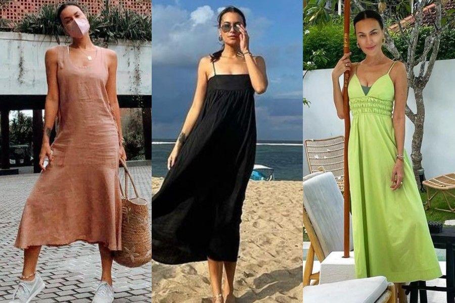 9 Gaya Santai Sophia Latjuba Pakai Dress, Memesona dan Awet Muda