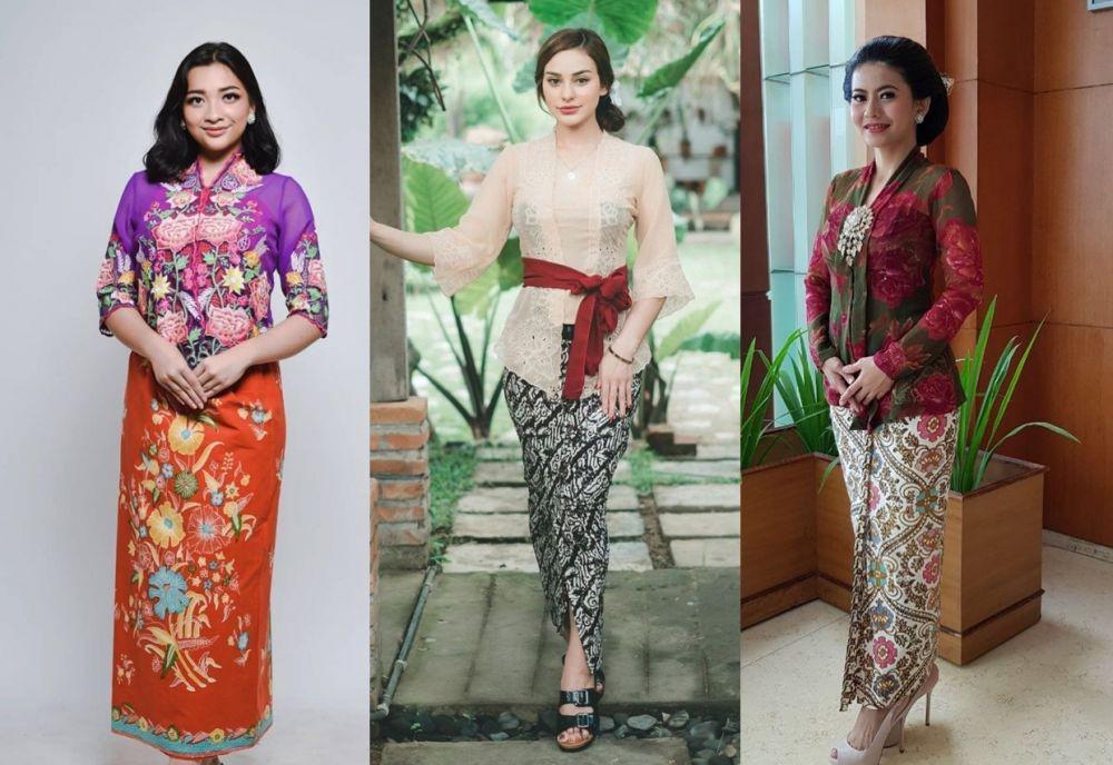 10 Kebaya Sifon Polos hingga Motif, Style Klasik yang Khas