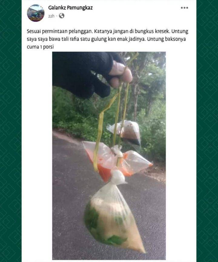 status FB driver ojek online kocak (instagram.com/lambeonlen)