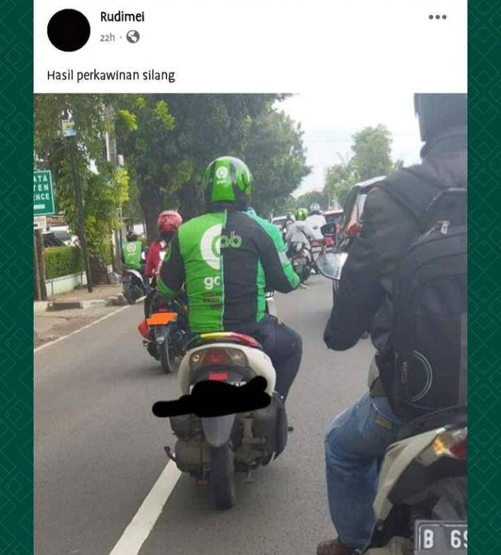 status FB driver ojek online kocak (instagram.com/lambeonlen)