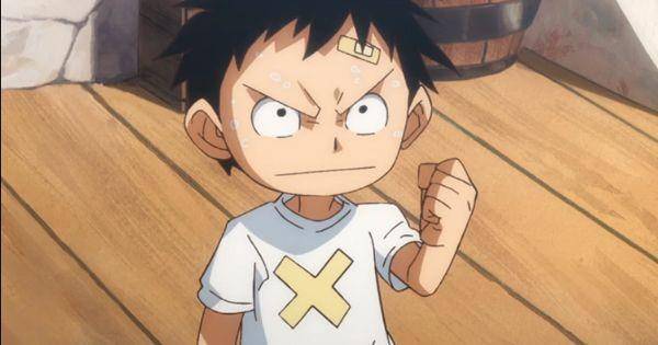 Ekspresi ketidaksukaan Luffy pada bajak laut yang baru datang ( Dok. Toei Animation / One Piece )