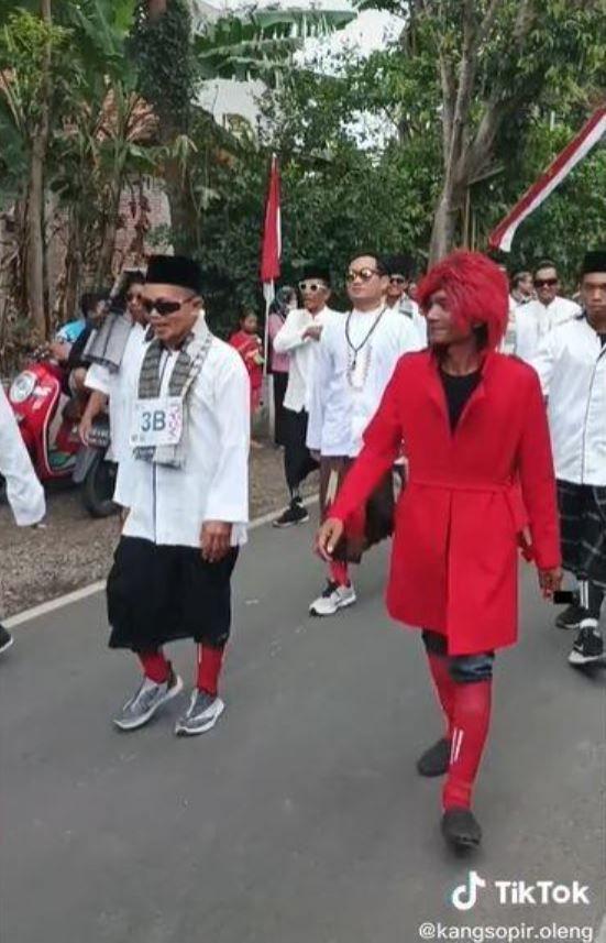 kostum jalan sehat kocak (tiktok.com/@kangsopir.oleng)