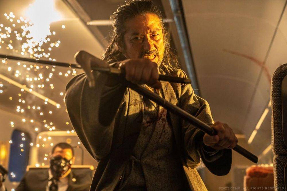 Hiroyuki Sanada dalam film Bullet Train (dok. Columbia Pictures/Bullet Train)