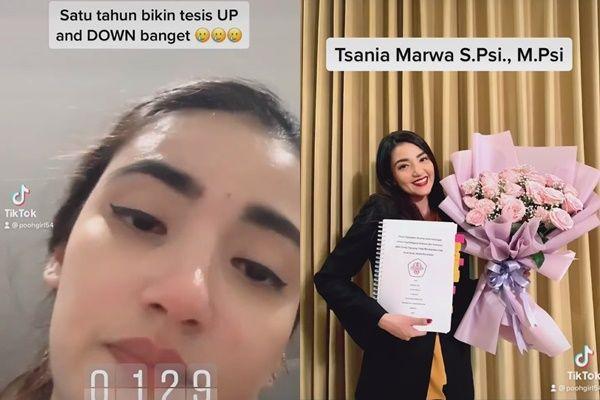 10 Potret Perjuangan Tsania Marwa Lulus S2, Tesisnya soal Perceraian