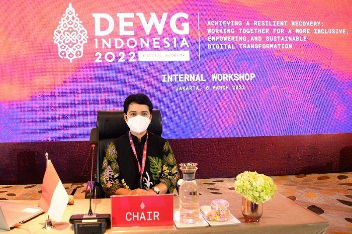 Sekjen Kominfo dalam acara G-20. (Dok. Kominfo)