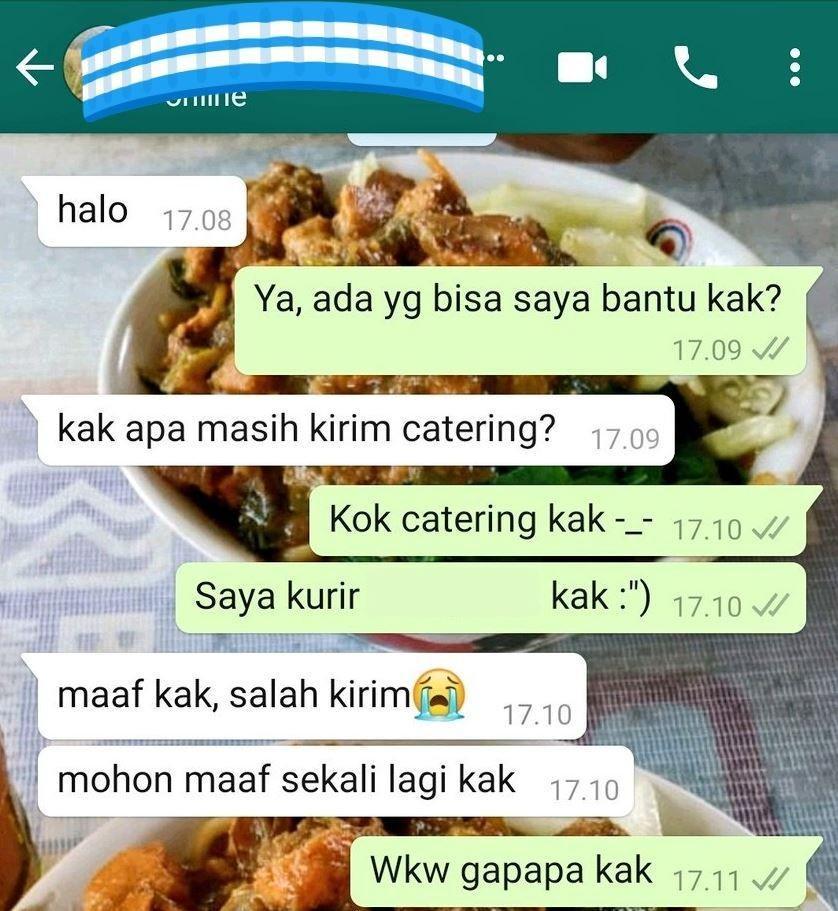 salah kirim chat ke kurir (twitter.com/txtdrikurir)