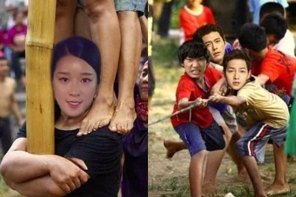 10 Foto Editan kalau Idol KPop Ikut Lomba 17 Agustus, Pasti Kocak Abis