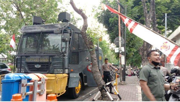 Keamanan di PN Surabaya. (idntimes./egydia)