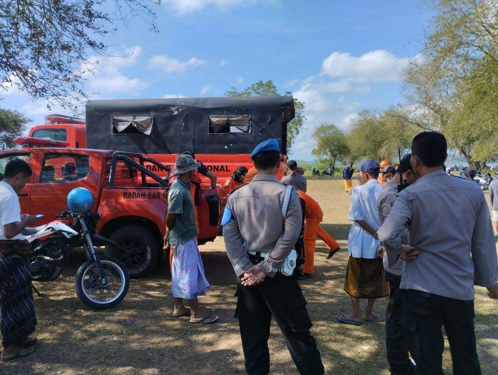 Tim SAR turun ke lokasi. (Dok. Polres Lombok Tengah)