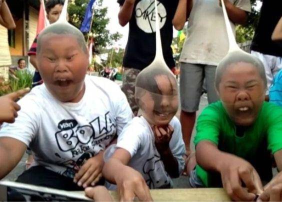 ekspresi lucu saat lomba 17-an (instagram.com/humorsantuy)