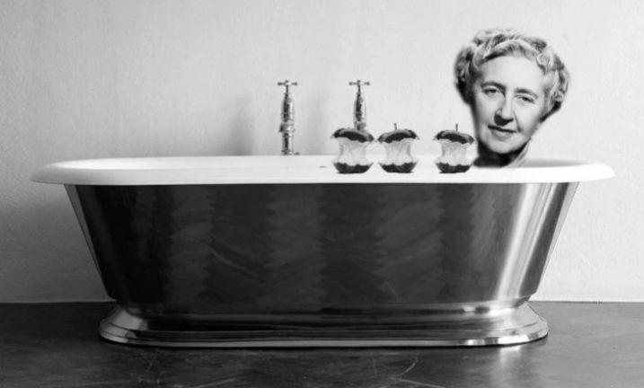 ilustrasi bak mandi Agatha Christie (instagram.com/orkneylibrary)
