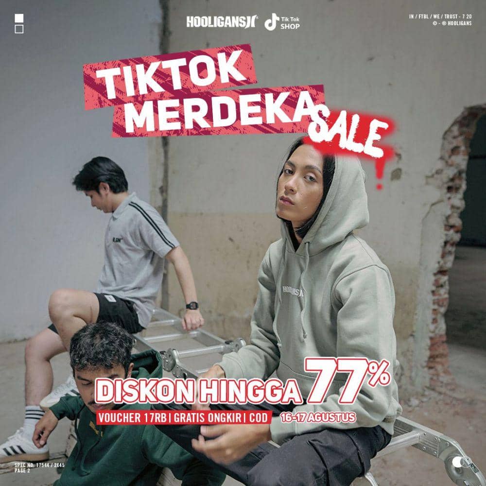 Promo fashion pria dalam rangka HUT RI ke-77 (Instagram.com/hooligans12th)