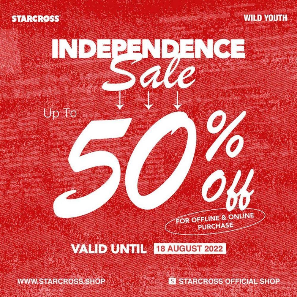 Promo fashion pria dalam rangka HUT RI ke-77 (Instagram.com/starcrossclothing)