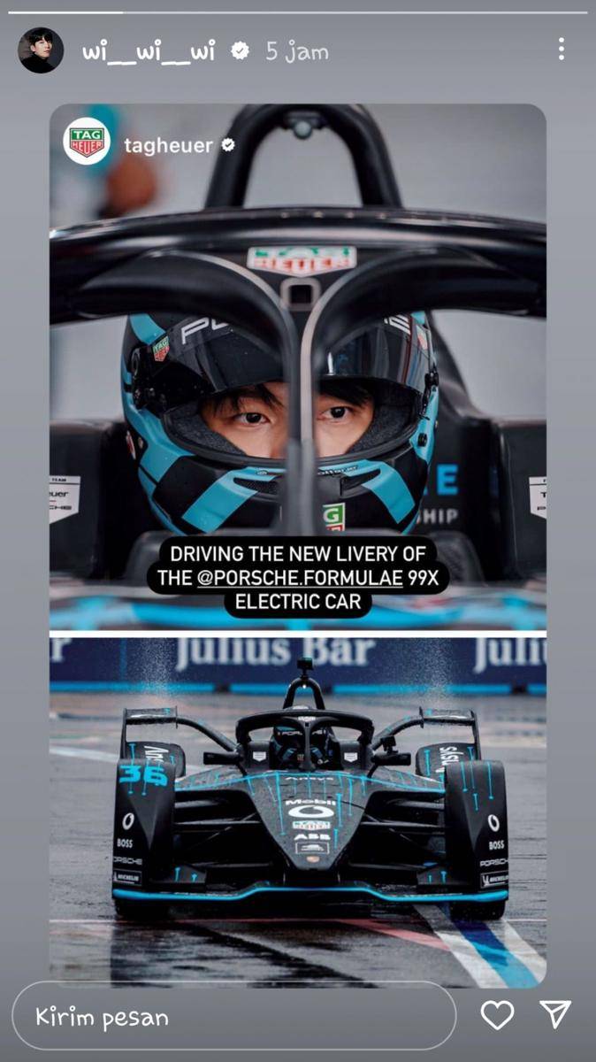 potret Wi Ha Joon dan André Lotterer di Formula E Seoul, Korea Selatan. (instagram.com/wi__wi__wi)