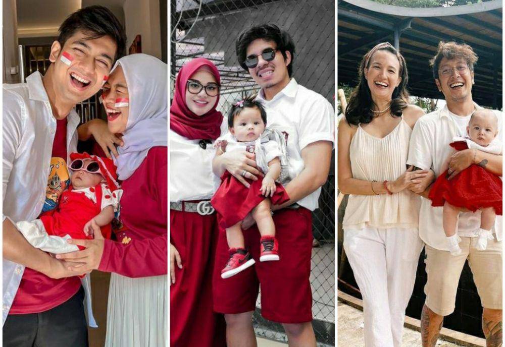 Potret Ria Ricis dan keluarga dihari kemerdekaan. Instagram.com/riaricis1795 | Potret Aurel Hermansyah dan keluarga dihari kemerdekaan. Instagram.com/aurelie.hermansyah | Potret Nadine, Dimas Anggara dan anak dihari kemerdekaan. Instagram.com/nadinelist