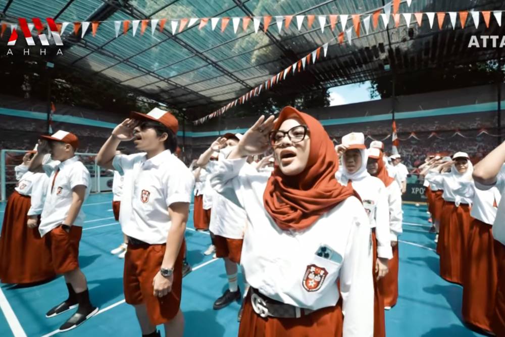 momen Atta merayakan Hari Kemerdekaan Indonesia (YouTube.com/AH)