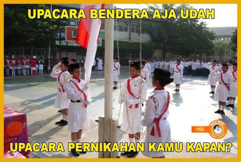 meme upacara bendera (facebook.com/memecomiclovers.indonesia)