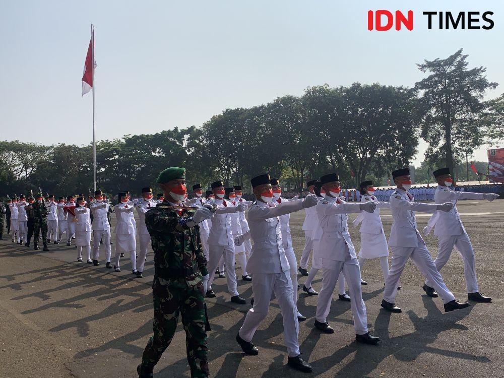 Paskibra Kota Bandar Lampung. (IDN Times/Rohmah Mustaurida).