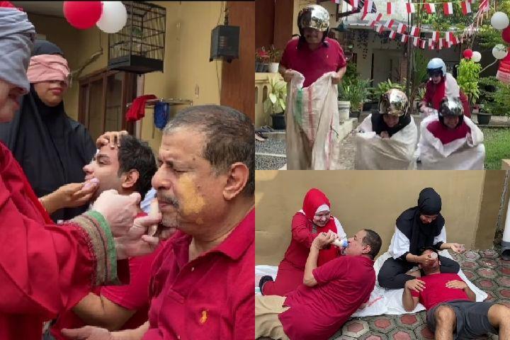 12 Potret Acara 17-an Keluarga Fadil Jaidi, Pak Muh Paling Heboh!