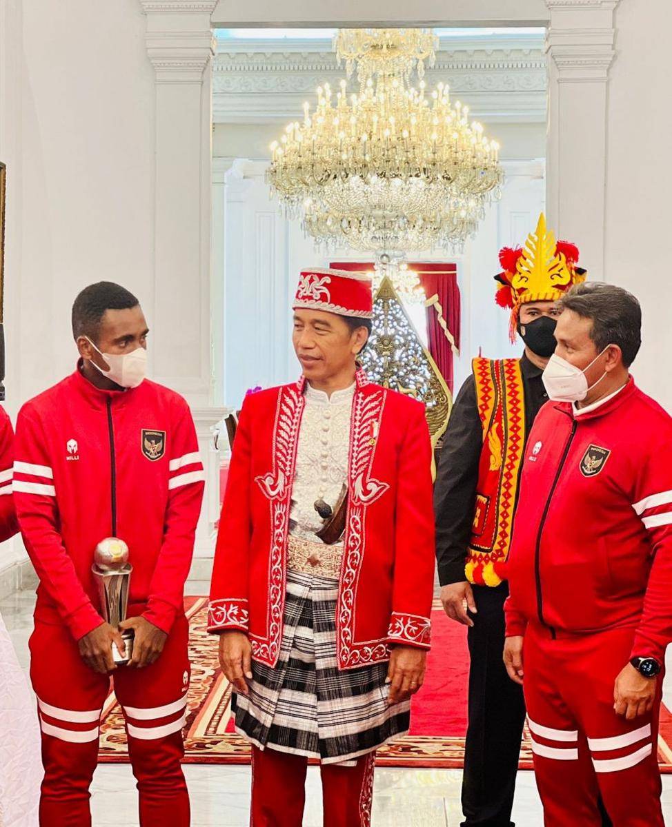 Presiden Jokowi terima Timnas U-16 di Istana Negara. (dok. Sekretariat Presiden)