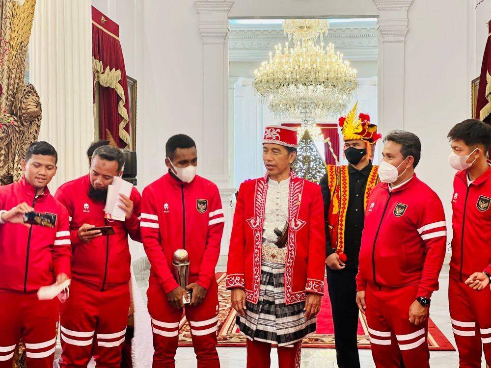 Presiden Jokowi terima Timnas U-16 di Istana Negara. (dok. Sekretariat Presiden)