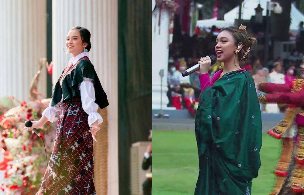 Lyodra Ginting dan Naura Ayu (Instagram.com/lyodraofficial/ | YouTube.com/Sekretariat Presiden/)