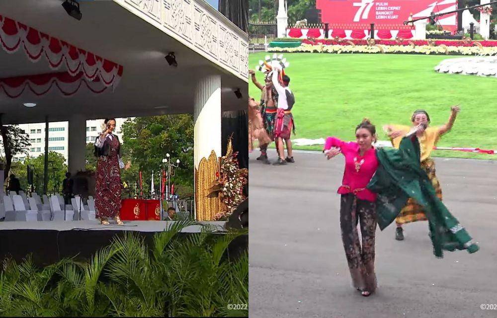 Lyodra Ginting dan Naura Ayu (YouTube.com/Sekretariat Presiden/)