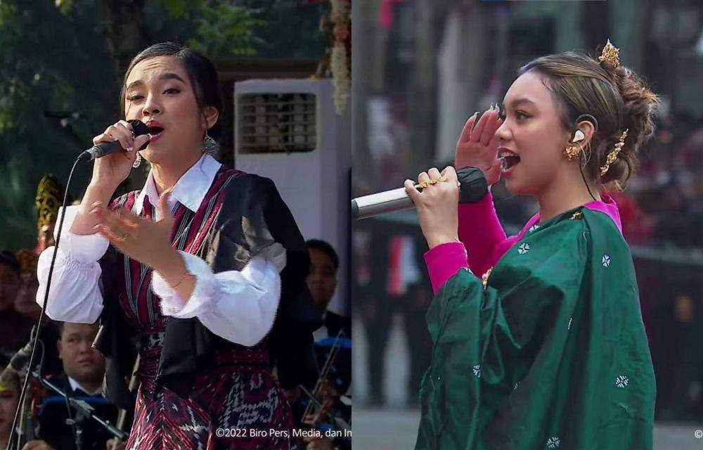 Lyodra Ginting dan Naura Ayu (YouTube.com/Sekretariat Presiden/)