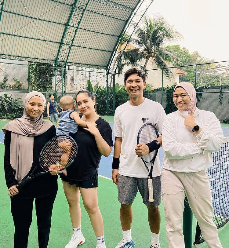 Momen tenis Nagita Slavina (instagram.com/spinderellas.tc)