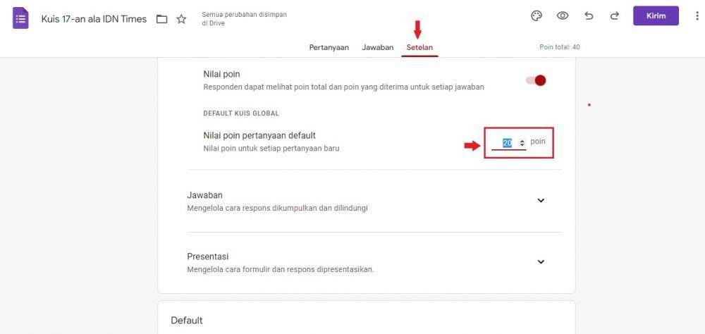 ilustrasi menambahkan poin Google Form (IDN Times/Laili)