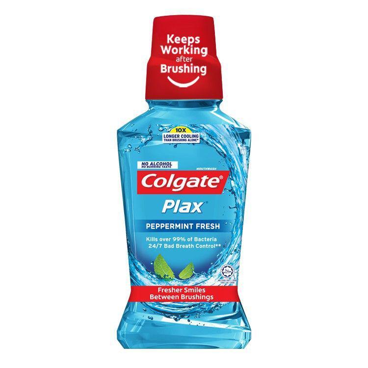 Colgate Plax Mouthwash Peppermint (watsons.co.id)